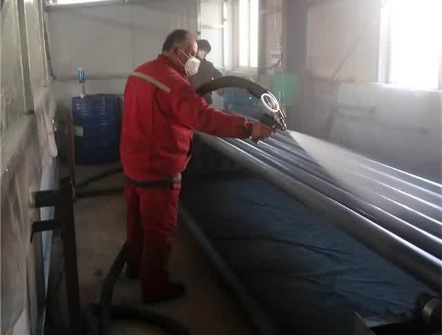 Steel pipe coating